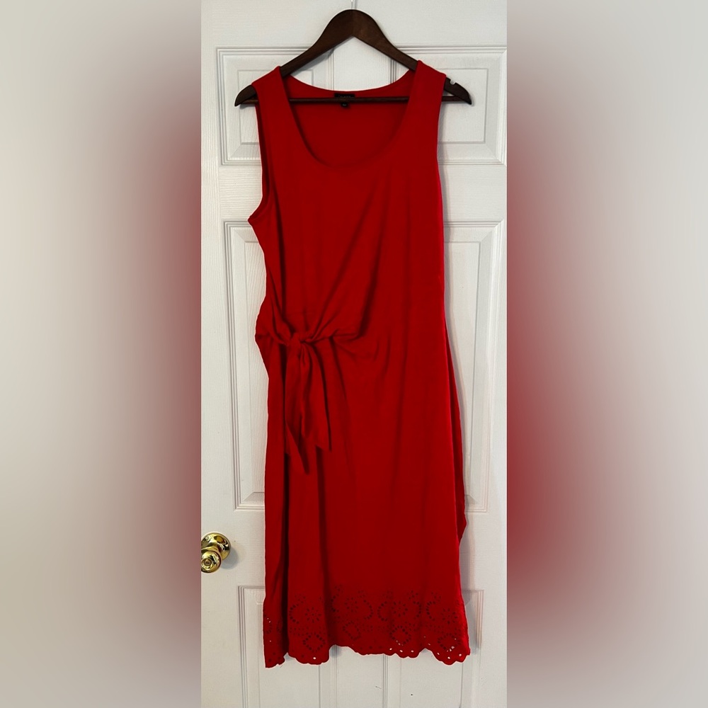 Talbots One Shoulder Red Dress